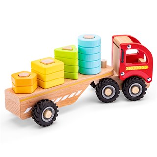 Truck met geometrische vormen